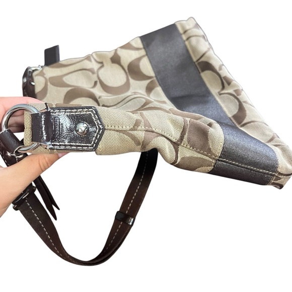 Coach Signature Crossbody Shoulder Handbag Purse Brown - Picture 6 of 12